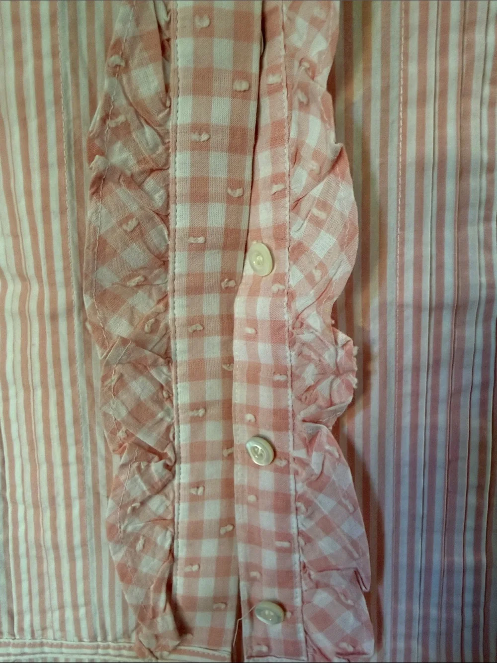 J. Crew Womens Pink and White Striped Ruffle-Front Sleeveless Dress